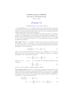 Pricing in Garch models