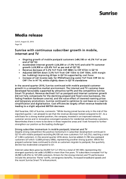 Media release - Company