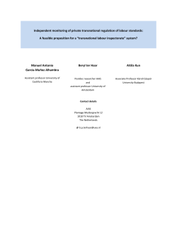 Independent monitoring of private transnational
