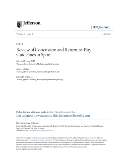 Review of Concussion and Return-to