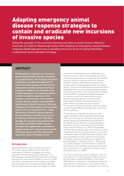 Adapting emergency animal disease response strategies to