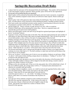 Springville Rec Draft Policy