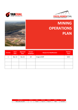 Moolarben Coal Complex Mining Operations Plan