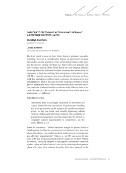 CORPORATE FREEDOM OF ACTION IN NAZI GERMANY: A