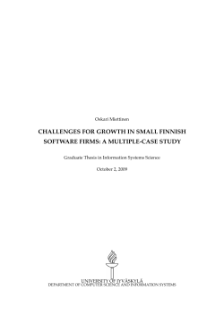 challenges for growth in small finnish software firms: a multiple