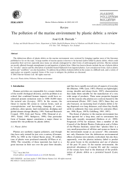 The pollution of the marine environment by plastic debris: a review
