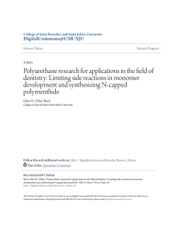 Polyurethane research for applications in the field of dentistry