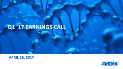 Q1 2017 Amgen Earnings Conference Call Presentation