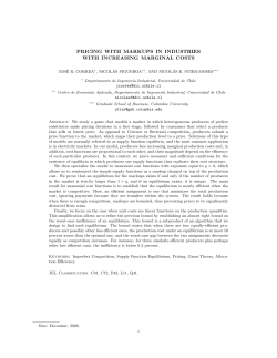 pricing with markups in industries with increasing marginal costs