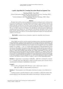 A quick Algorithm for Counting Inversions Based on Segment Tree aa