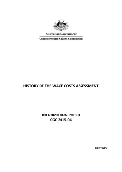 ATTACHMENT B: Wage Costs Assessment History
