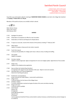 Agenda for PC meeting 2017 03 07