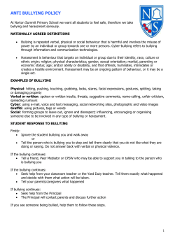 anti bullying policy