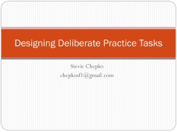 Design Deliberate Practice Tasks