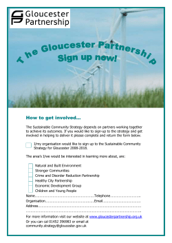 How to get involved&hellip; - Gloucester Partnership