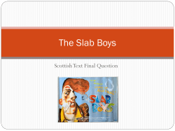 the slab boys TA final 10 marker