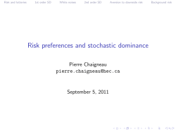 Risk preferences and stochastic dominance