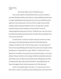 2 Kofsky, Frank. "Rare John Coltrane Interview on