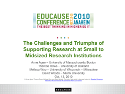 The Challenges and triumphs of Supporting Research at