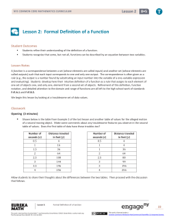 Grade 8 Mathematics Module 5, Topic A, Lesson 2