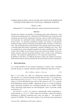 STABLE MODULATING MULTI-PULSE SOLUTIONS FOR