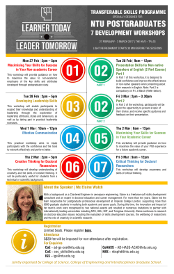 ntu postgraduates - Global Alliance of Technological Universities
