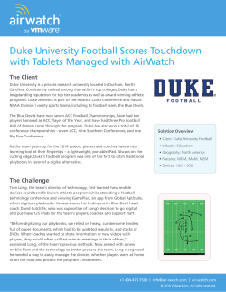 Duke University Football Scores Touchdown with Tablets
