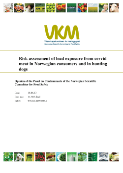 Risk assessment of lead exposure from cervid meat in Norwegian