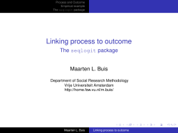 Linking process to outcome