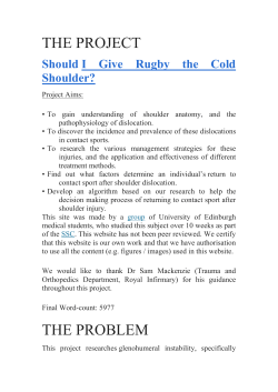 Should I Give Rugby the Cold Shoulder? Project Aims