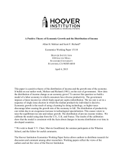 A Positive Theory of Economic Growth and the