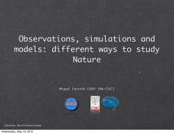 Observations, simulations and models: different ways to study