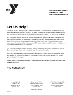 Let Us Help! - camp combe ymca