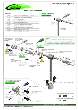 Tail rotor manual - Goblin Helicopters