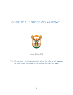 guide to the outcomes approach