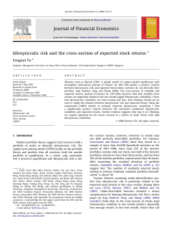 Idiosyncratic risk and the cross-section of expected stock returns
