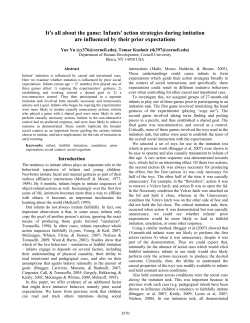 Infants` action strategies during imitation are influenced by their prior
