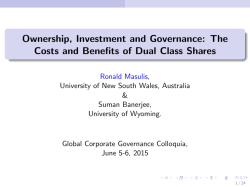 Slides - Global Corporate Governance Colloquia