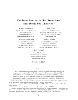 Cobham Recursive Set Functions and Weak Set Theories