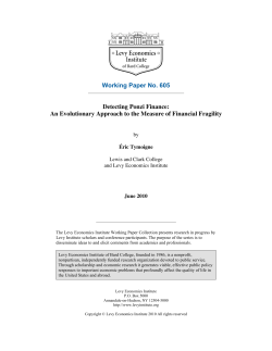 An Evolutionary Approach to the Measure of Financial Fragility