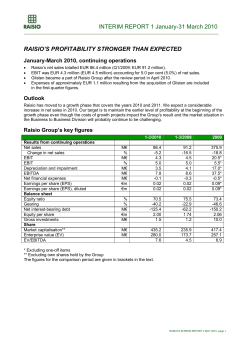Interim Report Q1/2010