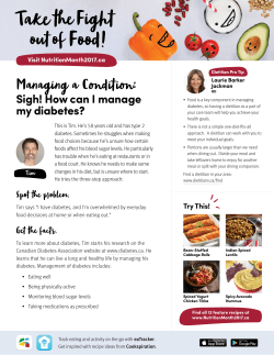 Managing a Condition - Dietitians of Canada