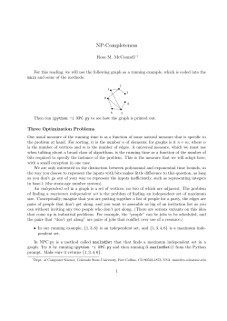 NP-Completeness - Colorado State University Computer Science