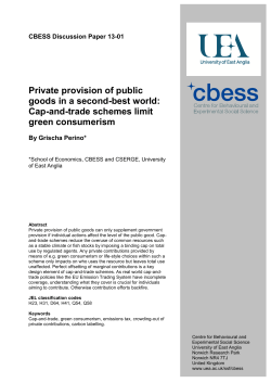 Private provision of public goods in a second-best world: Cap