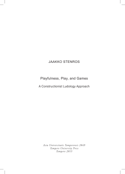 Playfulness, Play, and Games