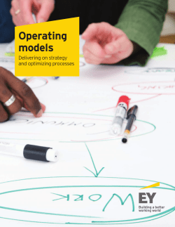 Operating models: Delivering on strategy and optimizing