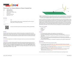 Field Goal! The Science Behind a Perfect