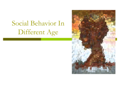 Social Behavior In Different Age