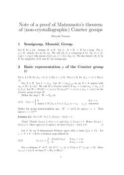 Note of a proof of Matsumoto`s theorem of (non