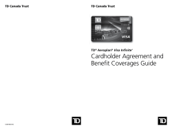 Cardholder Agreement and Benefit Coverages